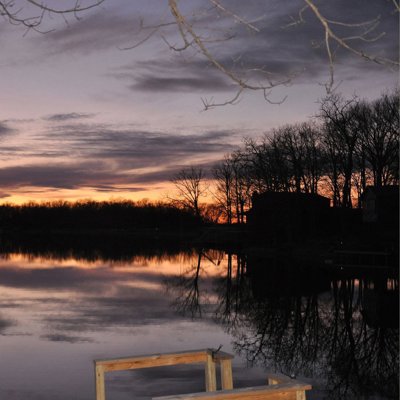 Vibrant Abstract Fiery Sunset Reflection Quiet Evening Atmosphere Vista.jpg